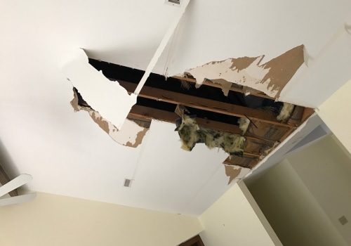 How long does a leak take to show on ceiling?